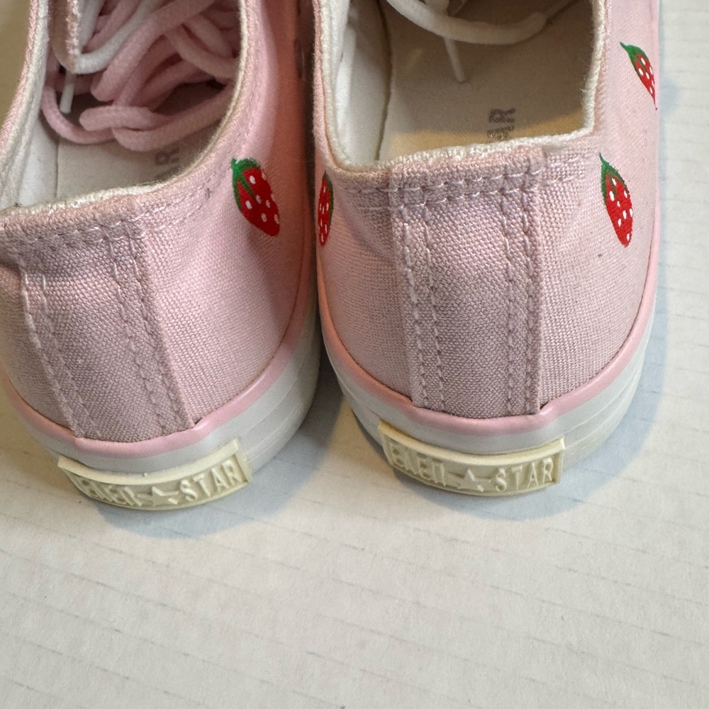Pink Kids Shoes with White Accents - Picture 6 of 14